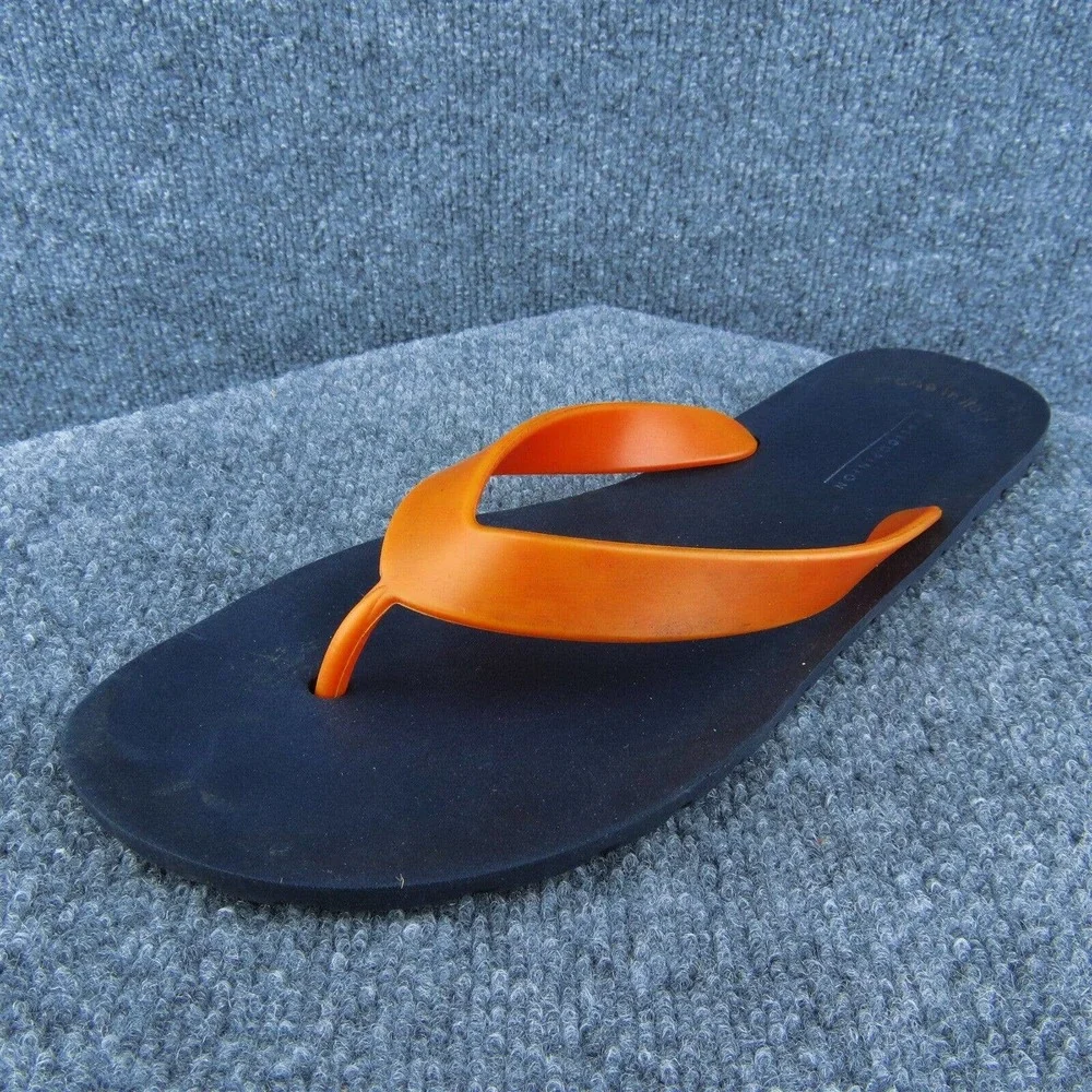 Public Opinion Men Flip Flop Sandals Orange Synthetic Slip On Size 45/46 Medium